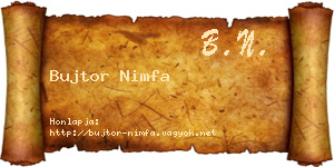 Bujtor Nimfa névjegykártya